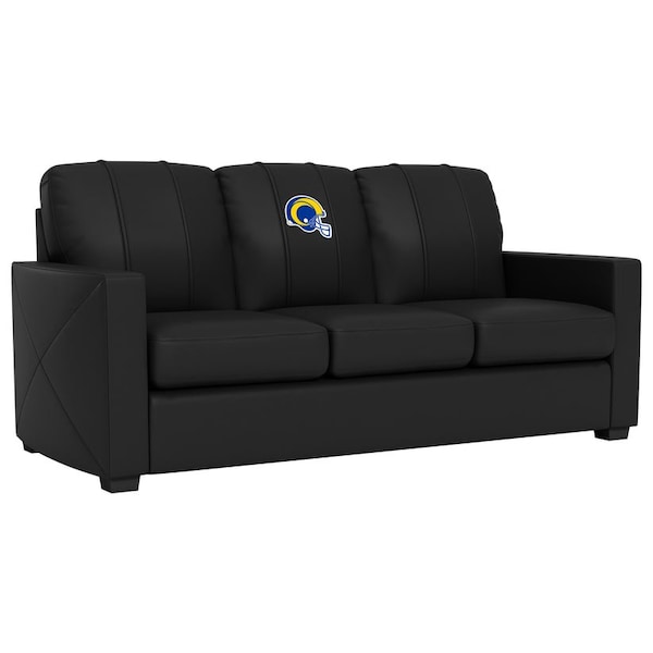 Dreamseat Silver Sofa with Los Angeles Rams Helmet Logo - XZ7759001SOCDBK-PSNFL20082