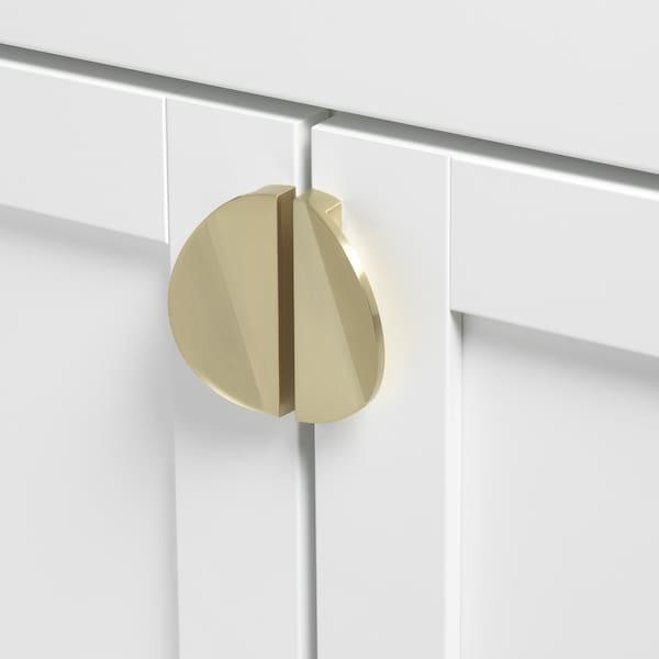 Gliderite Hardware 1-1/2 in. Center to Center Semi Circle Knob Champagne Gold - 4844-CHPG-1
