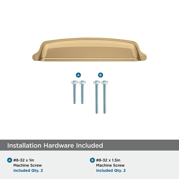 Amerock Stature 5-1/16 in 128 mm Center-to-Center Champagne Bronze Cabinet Cup Pull - BP22439CZ