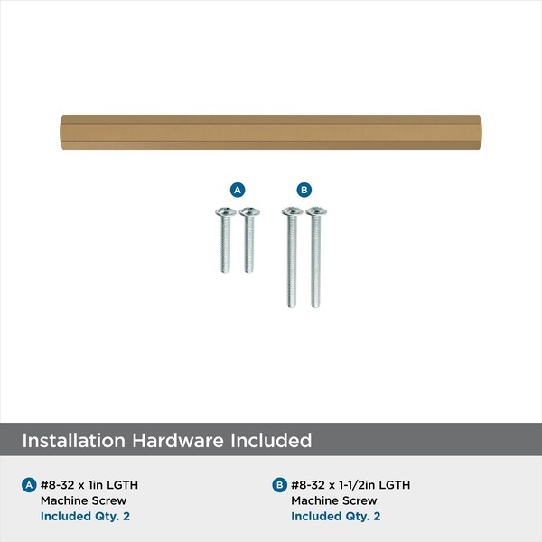 Amerock Caliber 3-3/4 in 96 mm Center-to-Center Champagne Bronze Cabinet Pull - BP36873CZ