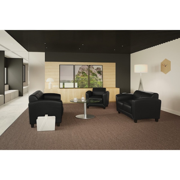 Officesource Manhattan Collection Manhattan Sofa - OSRL3023LBK