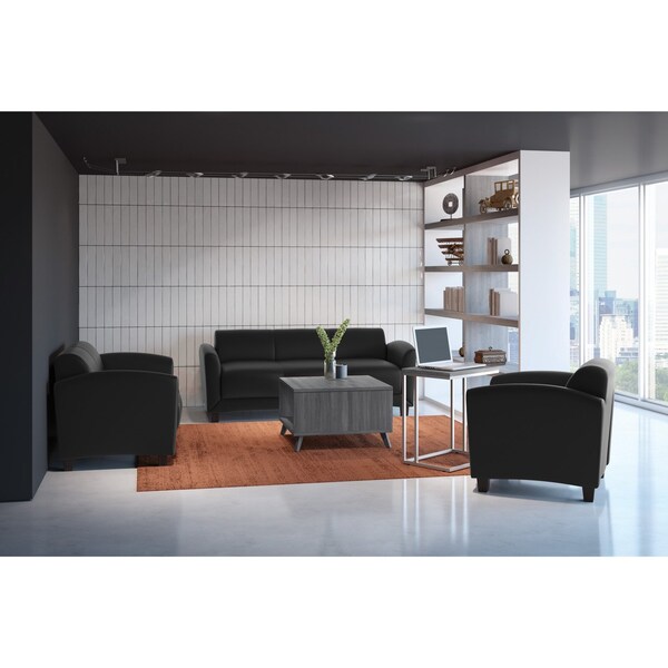 Officesource Manhattan Collection Manhattan Sofa - OSRL3023LBK