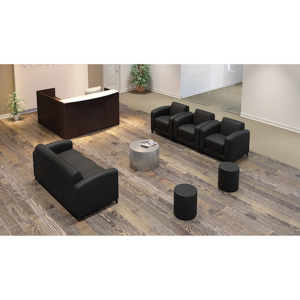 Officesource Manhattan Collection Manhattan Sofa - OSRL3023LBK