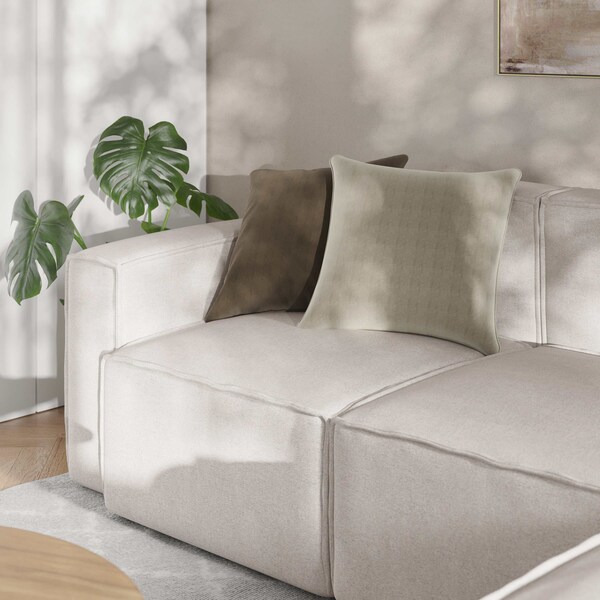Flash Furniture Bridgetown Luxury Modular Sectional Sofa, Left Side with Arm Rest, Cream - IS-IT2231-LC-CRM-GG