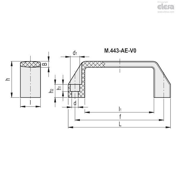 Elesa Bridge handles, M.443/110 AE-V0 - M.443 AE-V0