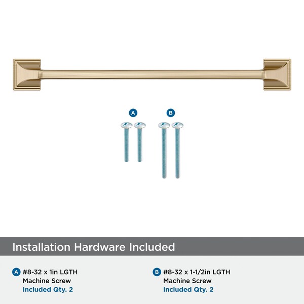 Amerock Exceed 7-9/16 inch 192mm Center-to-Center Golden Champagne Cabinet Pull - BP36922BBZ