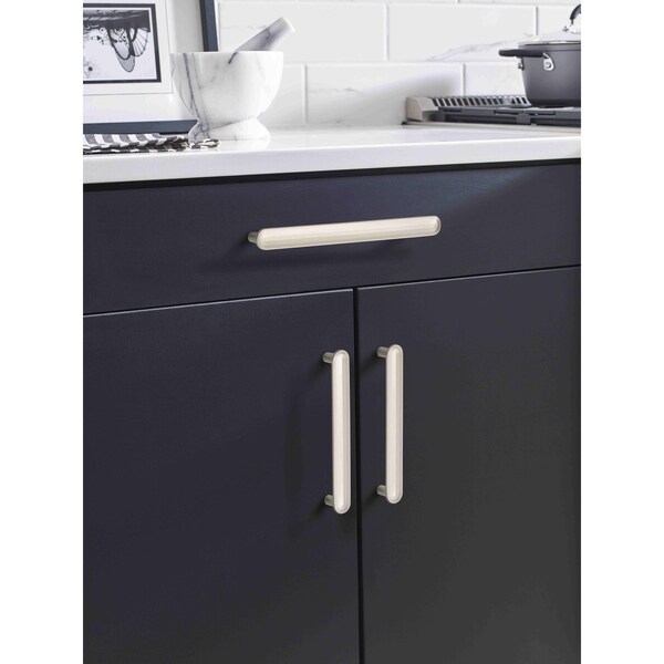 Amerock Concentric 7-9/16 in 192 mm Center-to-Center Satin Nickel Cabinet Pull - BP36833G10