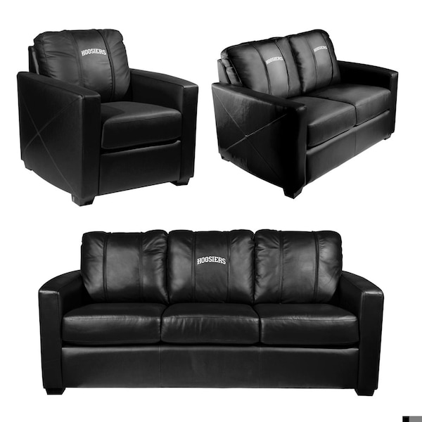 Dreamseat Silver Loveseat with Indiana University Hoosier Logo - XZ7759003LSCDBK-PSCOL13902