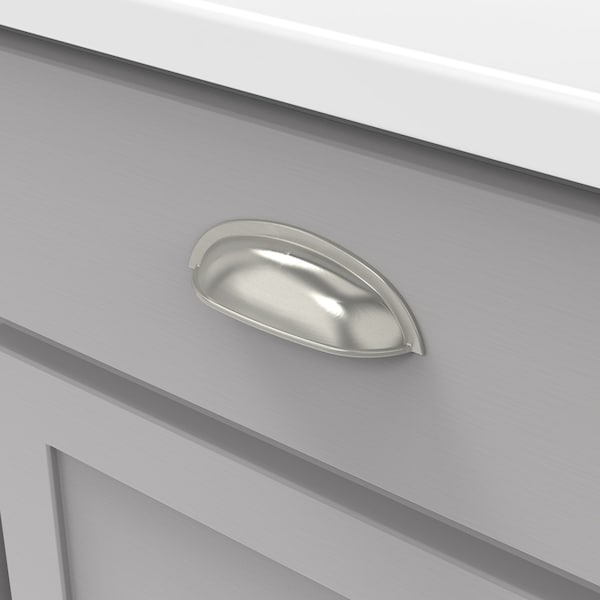 Hickory Hardware Cup Pull 3 Inch Center to Center - P3077-SS