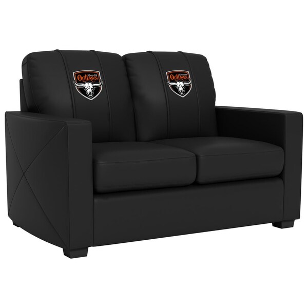 Dreamseat Silver Loveseat with Kansas City Outlaws Primary Logo - XZ7759003LSCDBK-PSPBR0030