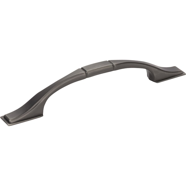 Elements By Hardware Resources 96 mm Center-to-Center Brushed Pewter Square Hammond Cabinet Pull - 937-96BNBDL
