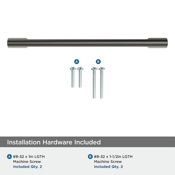 Amerock Riva 7-9/16 inch 192mm Center-to-Center Graphite Cabinet Pull - BP55488GPH