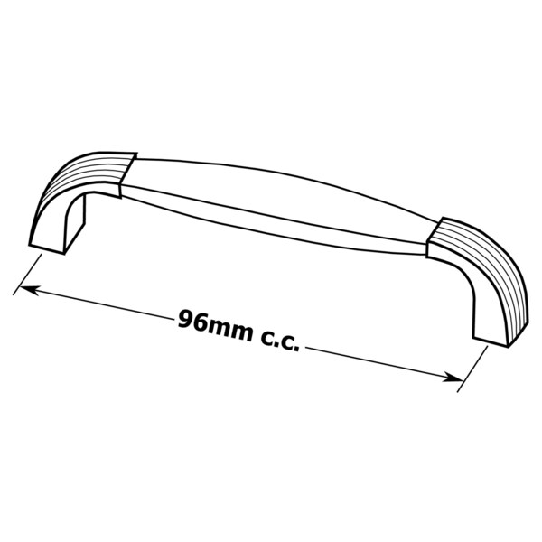Richelieu 3-3/4 in. (96 mm) Center-to-Center Brass Contemporary Drawer Pull - BP30700130