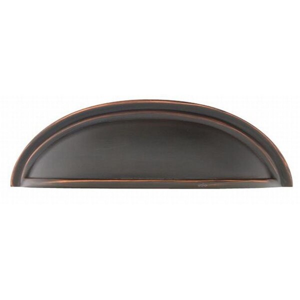 Patioplus 4 in. Center to Center Cup Cabinet Pull, Oil Rubbed Bronze - PA1632769