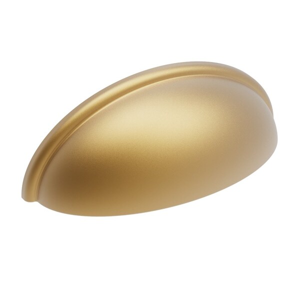 Heritage Designs Transitional Cup Pull 3 Inch Center to Center Brushed Brass Finish, 10PK - R077748BBX10B