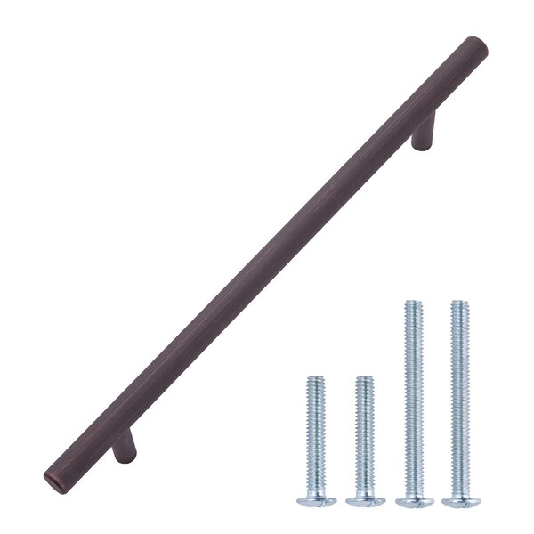 South Main Hardware Euro Bar Cabinet Handle (3/8" Diameter), 8.69" Length (6.31" Hole Center), Oil Rubbed Bronze, 10PK - SH481-OR-10