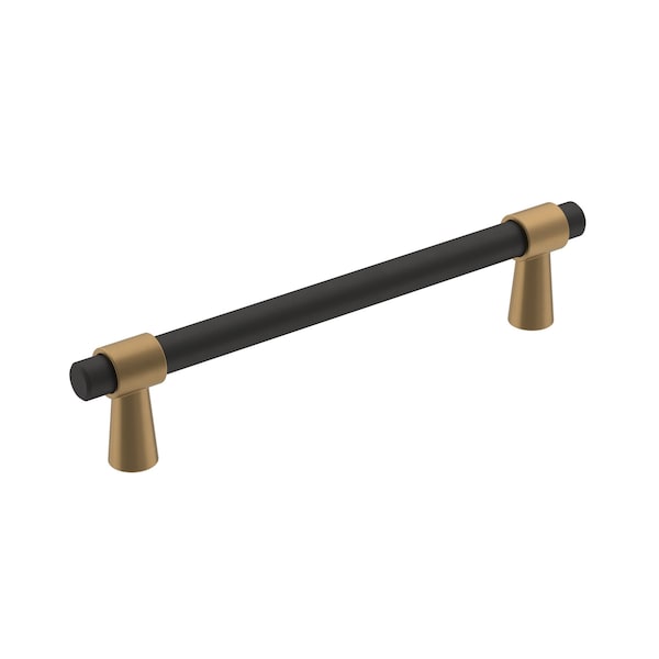 Amerock Mergence 5-1/16 in 128 mm Center-to-Center Matte Black/Champagne Bronze Cabinet Pull - BP36859FBCZ