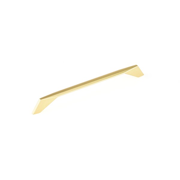 Richelieu 8 13/16 in (224 mm) Center-to-Center Brushed Gold Contemporary Drawer Pull - BP9256224165