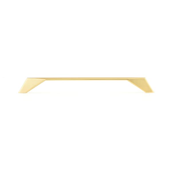 Richelieu 8 13/16 in (224 mm) Center-to-Center Brushed Gold Contemporary Drawer Pull - BP9256224165