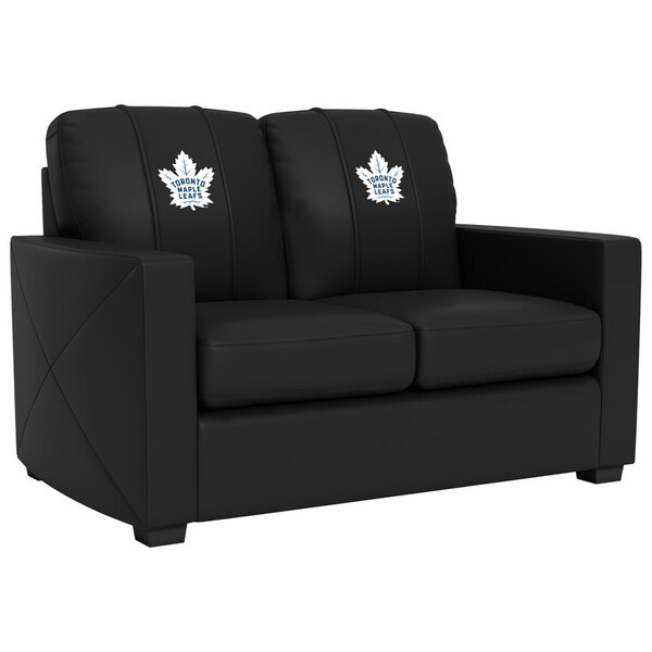Dreamseat Silver Loveseat with Toronto Maple Leafs Logo - XZ7759003LSCDBK-PSNHL42071