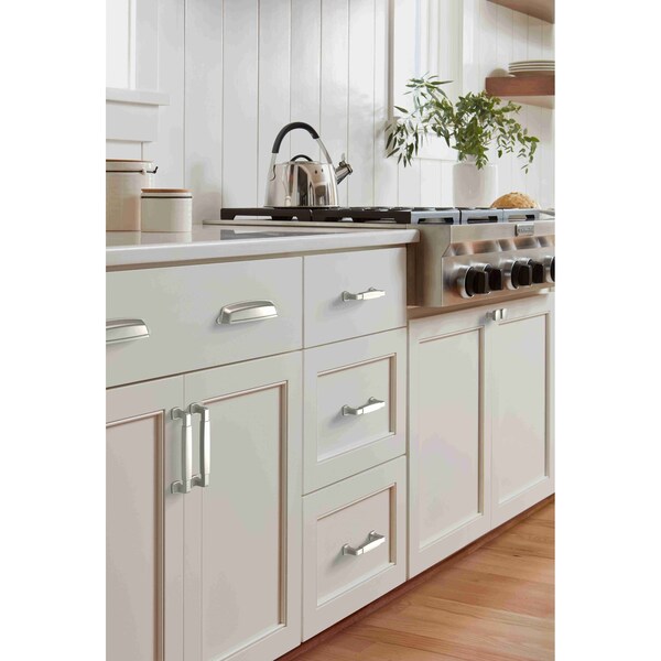 Amerock Stature 5-1/16 in 128 mm Center-to-Center Satin Nickel Cabinet Pull - BP36888G10