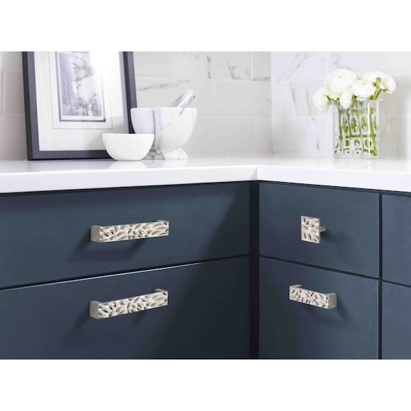 Amerock Calathea 6-5/16 in 160 mm Center-to-Center Satin Nickel Cabinet Pull - BP1003160G10