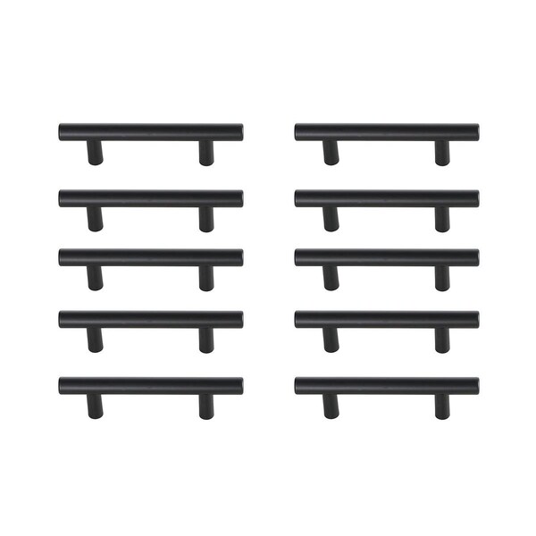 Plaza 3 in. Quinn Multipack Center To Center Bar Pull, Matte Black, 10PK - PL2571381
