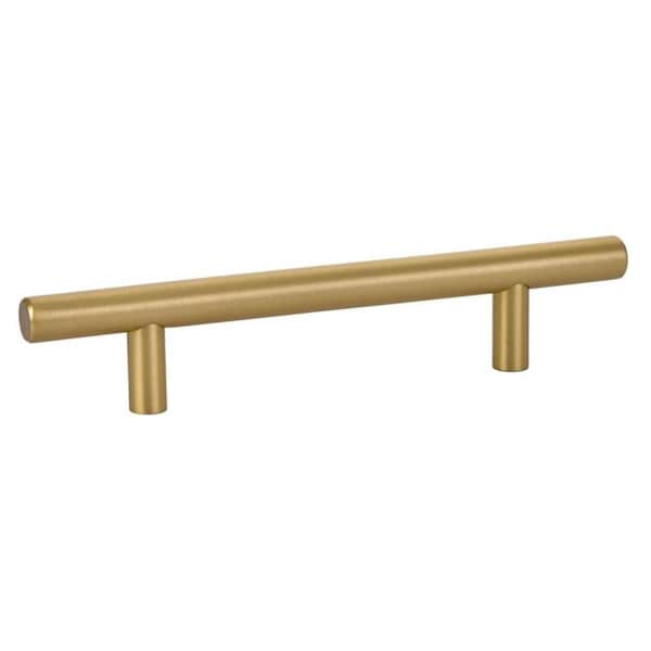 Vecindario 3.5 in. Brass Bar Center to Center Cabinet Pull, Satin Brass - VE3239575