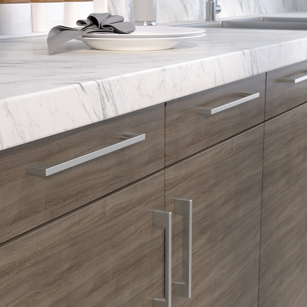 Richelieu 7-9/16 in. (192 mm) Center-to-Center Brushed Nickel Contemporary Drawer Pull - BP8160192195