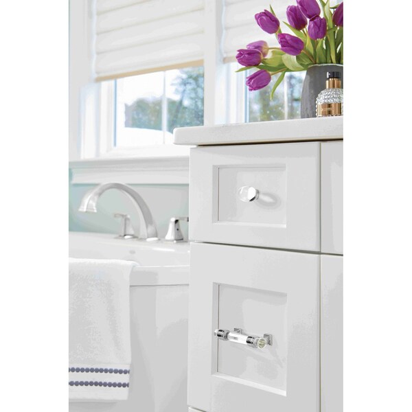 Amerock Glacio 3 in 76 mm Center-to-Center Clear/Polished Chrome Cabinet Pull - BP36659C26