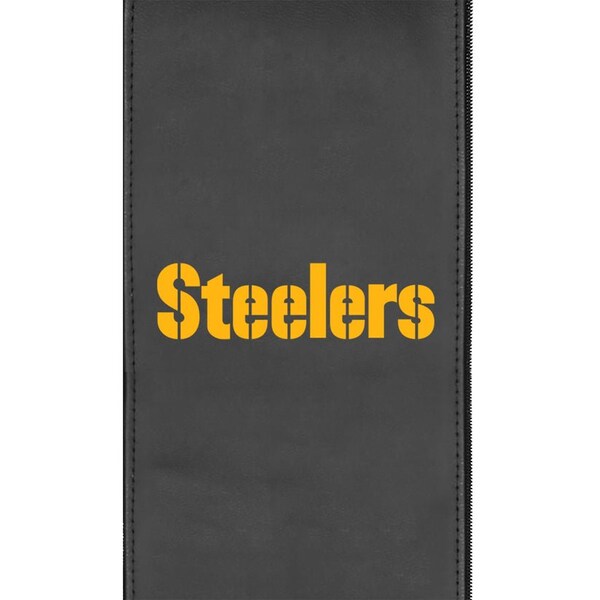 Dreamseat Silver Loveseat with Pittsburgh Steelers Secondary Logo - XZ7759003LSCDBK-PSNFL21041