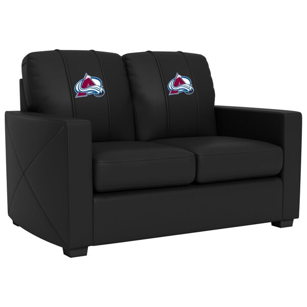 Dreamseat Silver Loveseat with Colorado Avalance Logo - XZ7759003LSCDBK-PSNHL40070