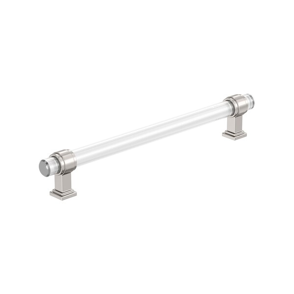 Amerock Glacio 8 inch 203mm Center-to-Center Clear/Polished Nickel Cabinet Pull - BP36661CPN