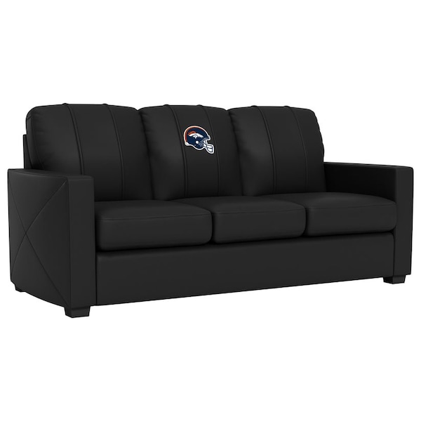 Dreamseat Silver Sofa with Denver Broncos Helmet Logo - XZ7759001SOCDBK-PSNFL20047