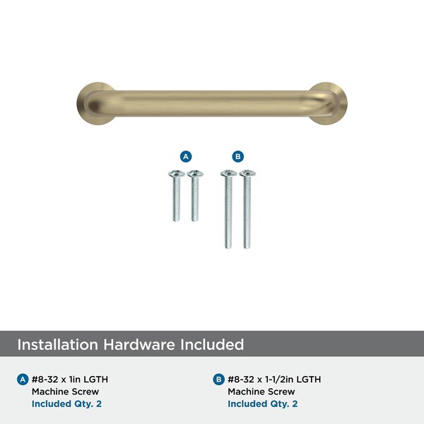 Amerock Factor 3 inch 76mm Center-to-Center Golden Champagne Cabinet Pull - BP37380BBZ
