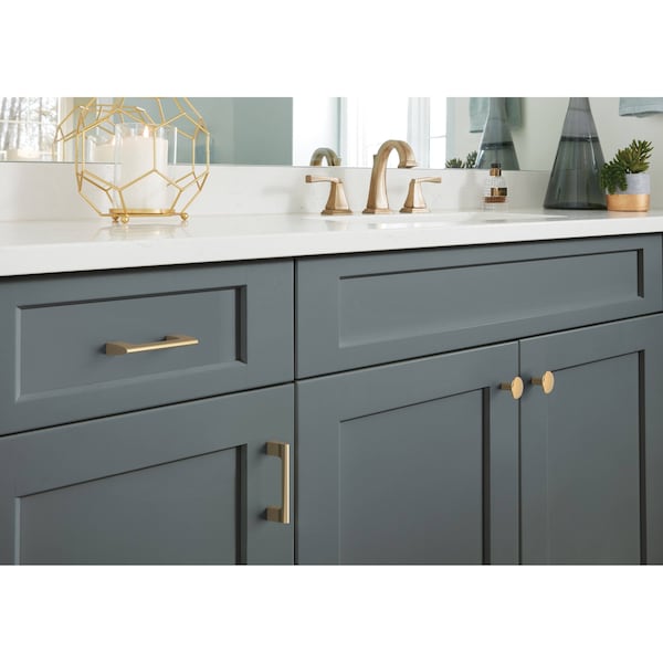 Amerock Riva 3 inch 76mm Center-to-Center Champagne Bronze Cabinet Pull - BP55364CZ