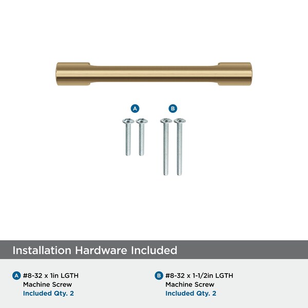 Amerock Riva 3 inch 76mm Center-to-Center Champagne Bronze Cabinet Pull - BP55364CZ