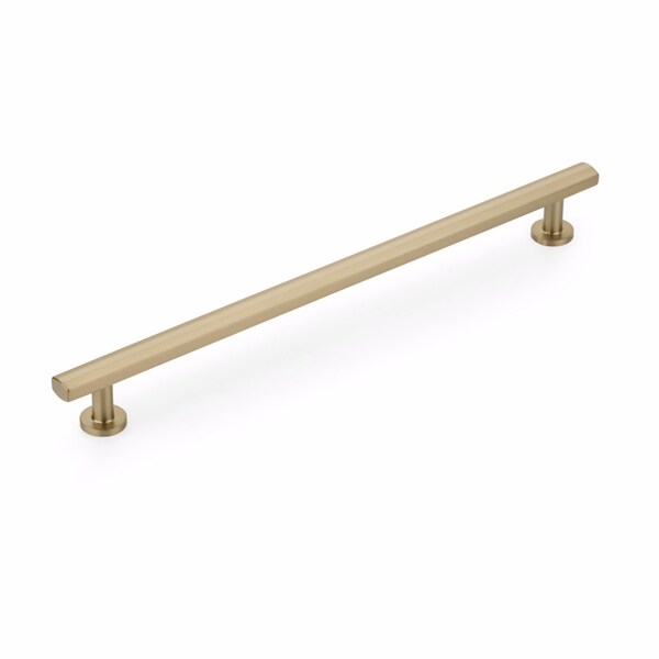 Schaub 10in Center to Center Heathrow Cabinet Pull Signature Satin Brass Finish - 562-SSB