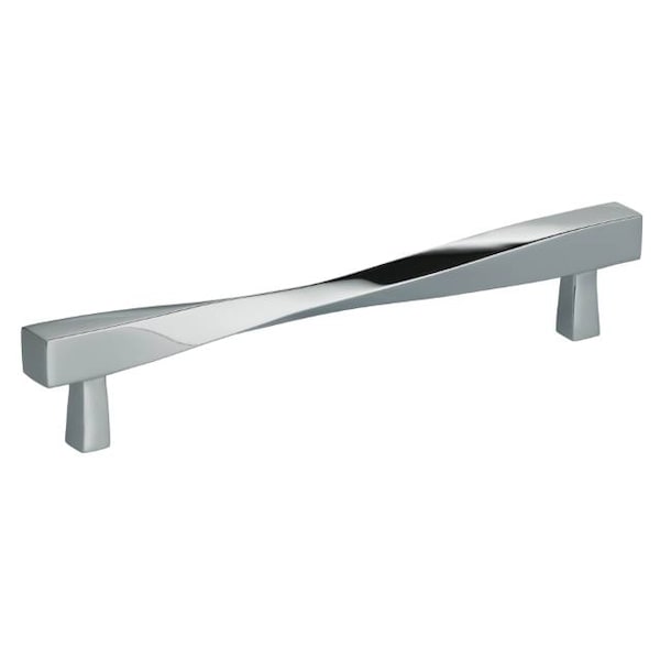 Omnia Center to Center Modern Twisted Cabinet Pull Bright Chrome 6-5/8" - 9009/170.26