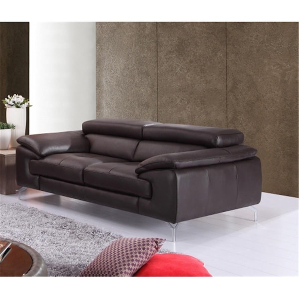 J&M Furniture JandM Furniture 179061111-S Italian Leather Sofa - Coffee - 179061111-S