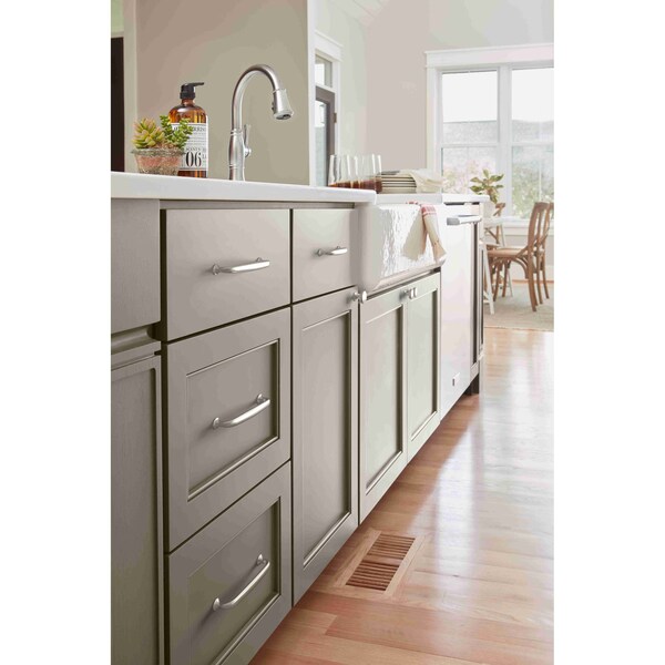 Amerock Renown 5-1/16 in 128 mm Center-to-Center Satin Nickel Cabinet Pull - BP36795G10