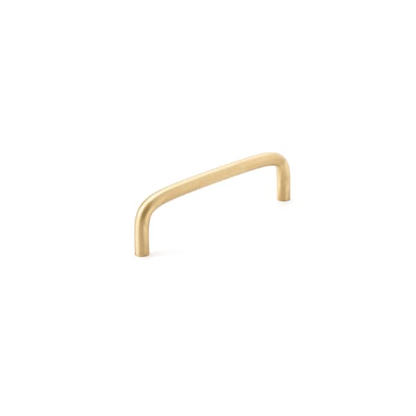 Richelieu 4 in. (102 mm) Center-to-Center Satin Brass Functional Drawer Pull - BP515160