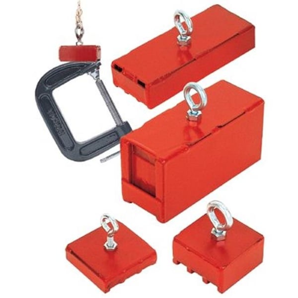Magnet Source Magnet Source 456-07541 Heavy Duty Magnetic Base100Lb Pull Red - 456-07541