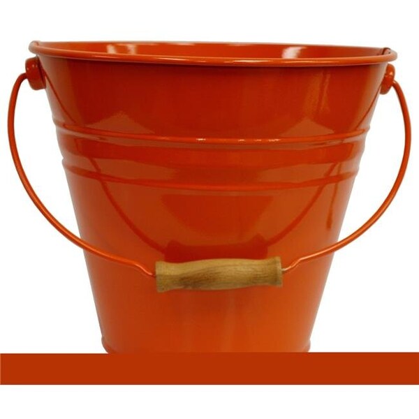 Houston International Trading Houston International Trading 5202E TA Enameled Galvanized Fun Pail; Tangerine - 5202E TA