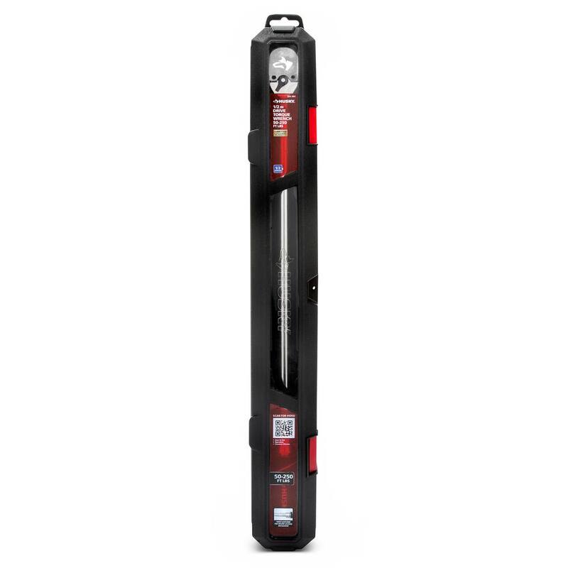 Husky 50 ft./lbs. to 250 ft./lbs. 1/2 in. Drive Torque Wrench - H2DTWA-03