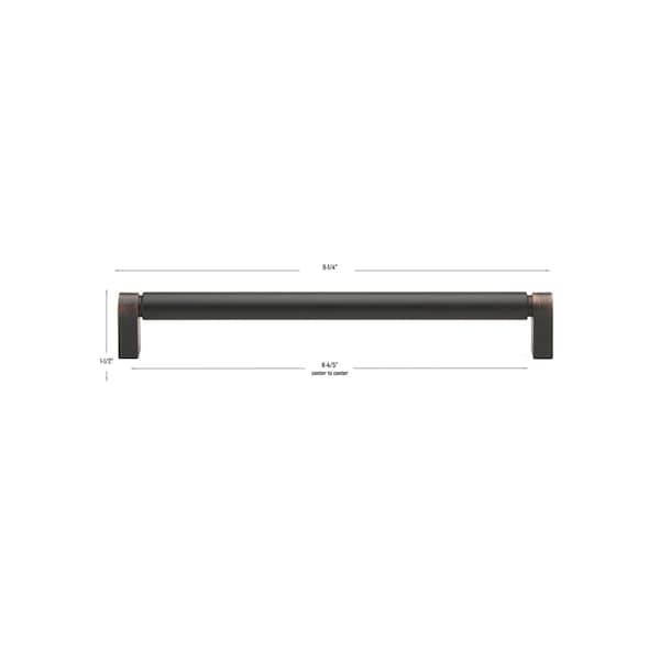 Gliderite Hardware 8-3/4 in. Center to Center Smooth Bar Pull - 4787-224-ORB - 4787-224-ORB-1