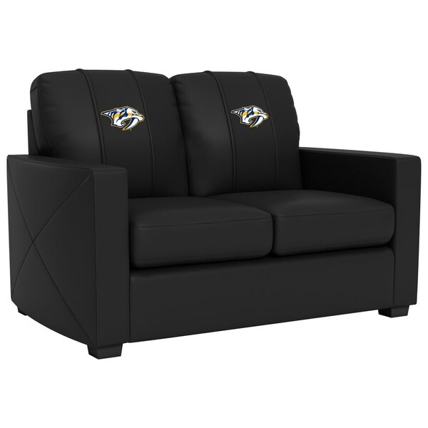 Dreamseat Silver Loveseat with Nashville Predators Logo - XZ7759003LSCDBK-PSNHL41060