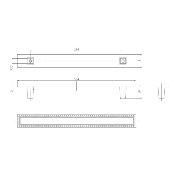 Richelieu 5 1/16 in (128 mm) Center-to-Center Chrome, Crystal Contemporary Drawer Pull - BP373712814001