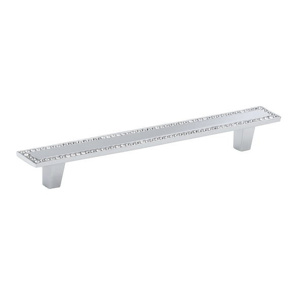 Richelieu 5 1/16 in (128 mm) Center-to-Center Chrome, Crystal Contemporary Drawer Pull - BP373712814001