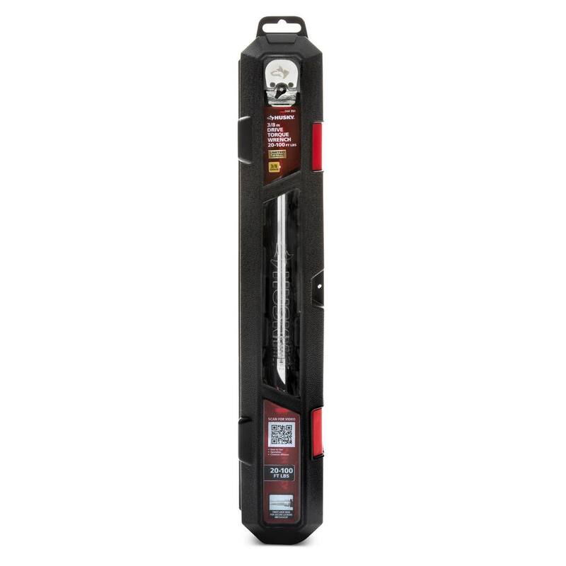 Husky 3/8 in. Drive Torque Wrench 20 ft./lbs. to 100 ft./lbs. - H3DTWA